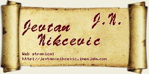Jevtan Nikčević vizit kartica